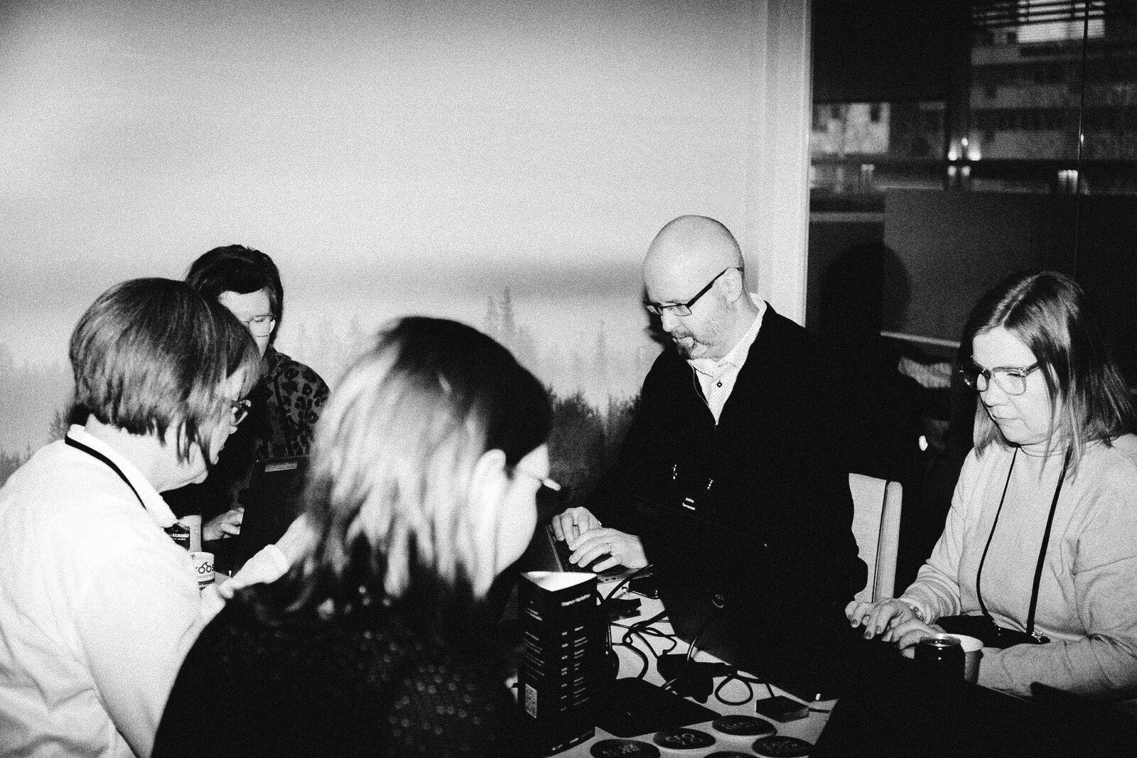 Teams at work at the Helsinki Finance Hackathon