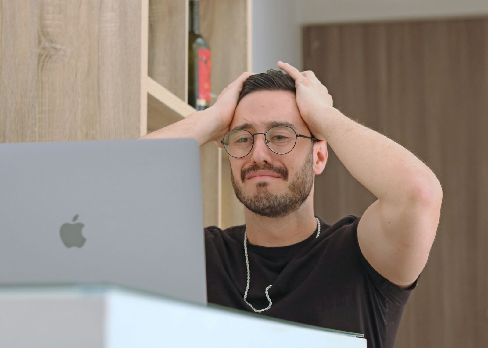 Person reviewing financial documents