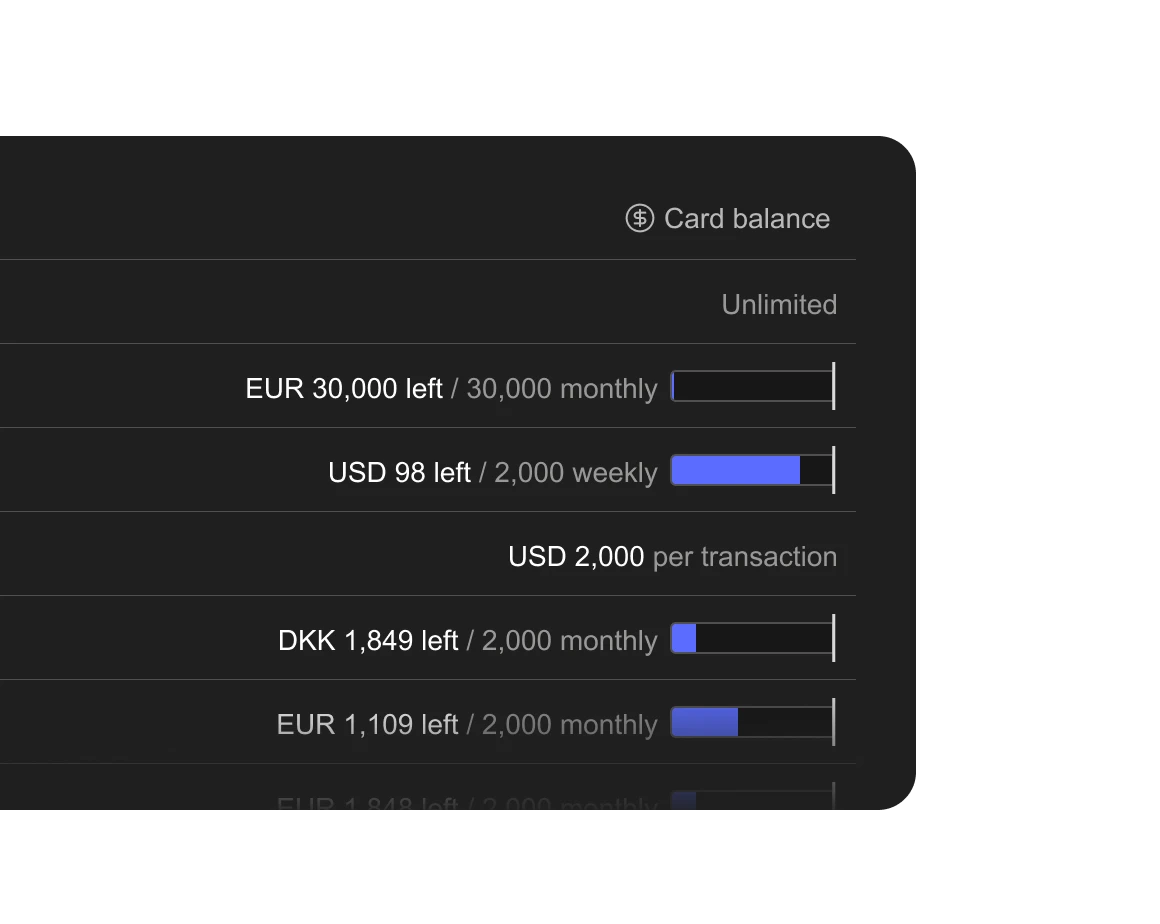 Vendor card spend tracking in Light